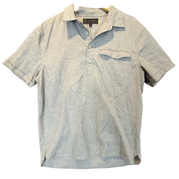 Roamers & Seekers Gray Popover Shirt Short Sleeve Men's M Medium - Picture 1 of 8